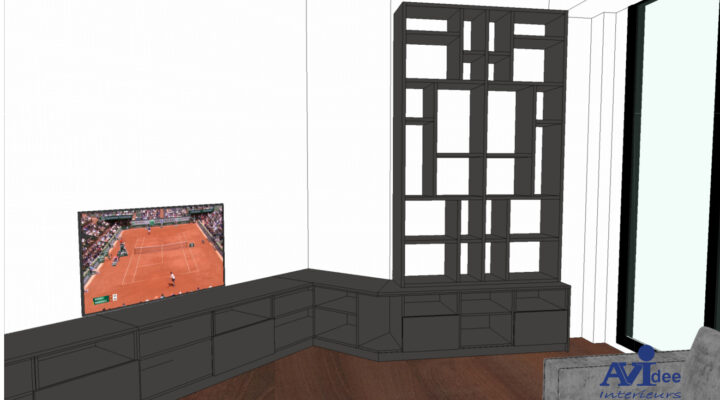 Open vakkenkast wandmeubel