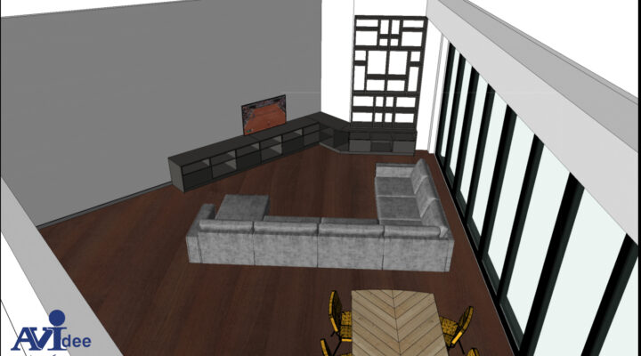 Open vakkenkast wandmeubel topview